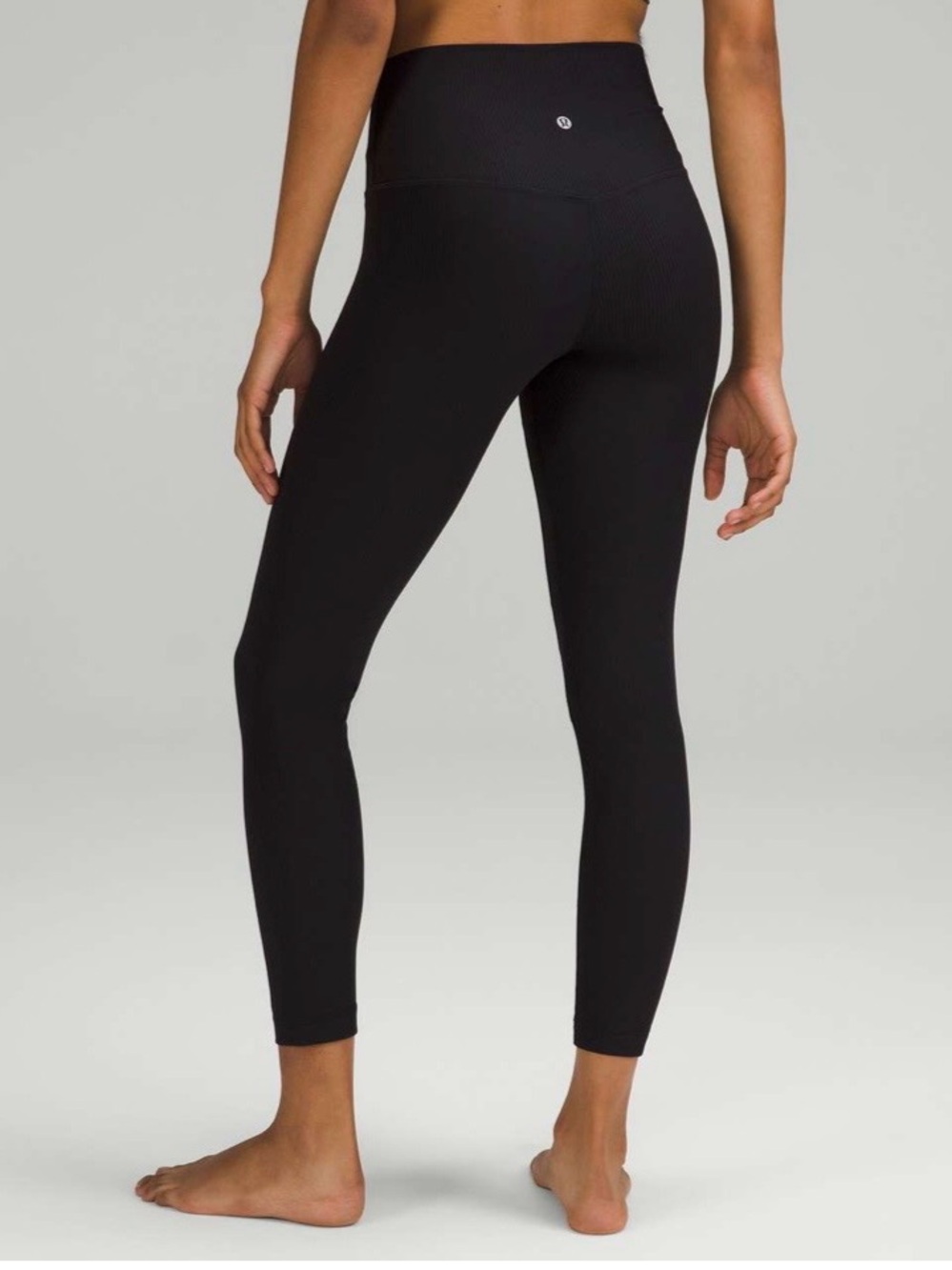 EUC Lululemon Align Nulu Black Ribbed High-Waist Leggings 30” Size 4 $118